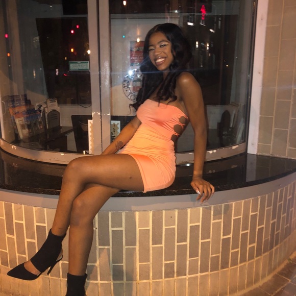 PLT Orange Mini Dress - Picture 2 of 3